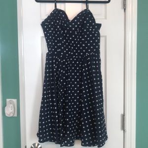 Polk-a-dot Midi Flare Dress